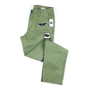 GAP Men's Vintage USA Patch Wash Slim Fit Khakis